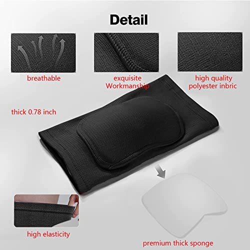 Volleyball Knee Pads for Women, Men, Youth, Girls, Kids, Knee Brace for Volleyball Basketball Football Dance Yoga Tennis Running Cycling Workout Climbing Wrestling - color: Black, size: Medium
