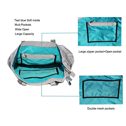 ESVAN Yoga Mat Bag Yoga Tote Carrier Shoulder Bag Carryall Tote for Office,Yoga,Pilates,Travel,Beach and Gym - color: F Gray