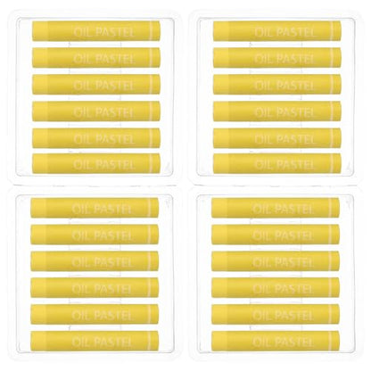 PATIKIL Lemon Yellow Oil Pastels, 24Pcs Soft Oil Crayons Creamy Pastels Stick Art Supplies for Art Painting Drawing Blending Graffiti for Drawing Beginners Artists - color: Lemon Yellow