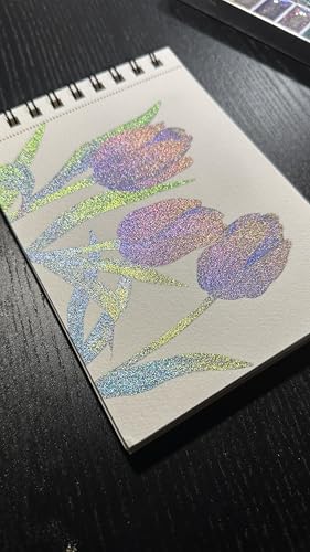 IUILE Handmade Watercolor Paints - Perfection Dot Card (6 colors). Color Shift, Metallic, Shiny, Shimmer - color: Perfection Dot
