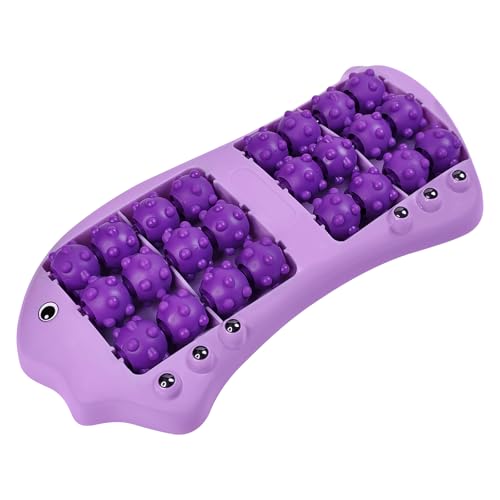 Foot Roller Massager for Plantar Fasciitis Relief, Large Size Roller Foot Massage Shiatsu Acupuncture Massage, Reflexology Tool,Heel, Arch, Muscle Aches, Foot Pain, Stress Relief - Relaxation Gift - color: Purple