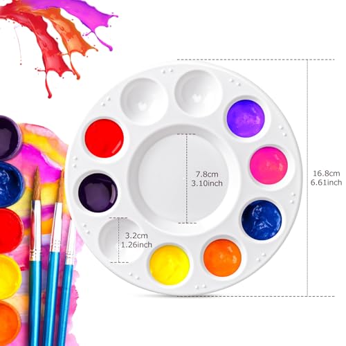 20Pcs Paint Tray Palettes, Plastic Paint Pallets, Watercolor Palette | [Painting Tray for Painting Party][DIY Craft and Art Painting]