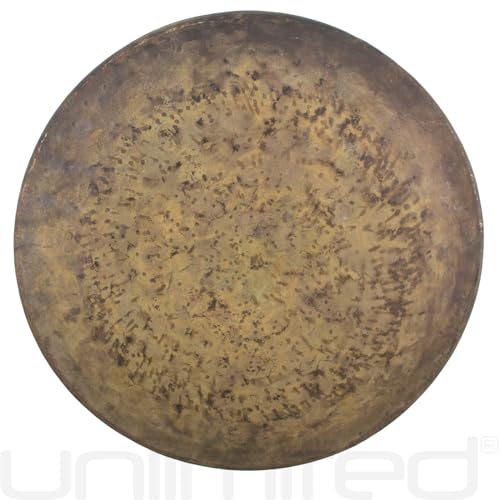 Unlimited Atlantis Gongs - Includes Gong, Mallet & Rope/Unlathed Bronze Gong W/Ancient Look/For Sound Healing, Meditation, & Yoga - size: 16"