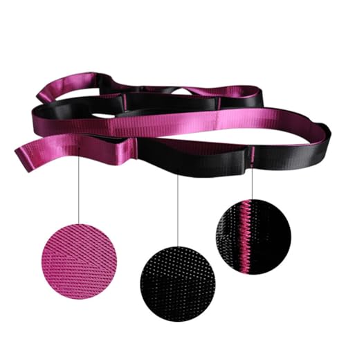 12 Loops Yoga Straps Stretching Strap Non-Elastic Band for Pilates Flexibility Exercise Gymnastics Strength Training Gym