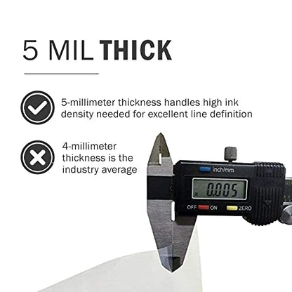 Screen Print Direct® Waterproof Inkjet Film Sheets (8.5 x 14" - 400 Sheets) | Transparency Film for Silk Screen Printing, Inkjet Film Sheets for Screen Printers (8.5" x 14" - 400 Sheets) - size: 8.5 x14 - 400 sheets