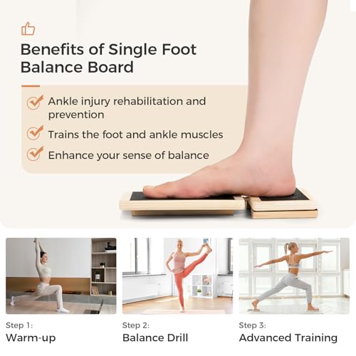 Ankle Foot Strengthener Exerciser for Sprained, Single Leg Balance Board