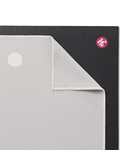 Manduka Yogitoes Hot Yoga Mat Towel - 71" | Moisture Activated Grip | Patented Silicone Nubs | Highly Absorbent, Durable & Easy Care | Made from Recycled Materials | 71 x 24 Inches | Linen - color: Linen, size: 71" x 24"