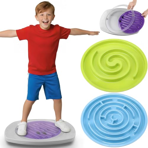 Balance Board with Maze for Kids, 20 Inch Labyrinth Wobble Board, Labyrinth