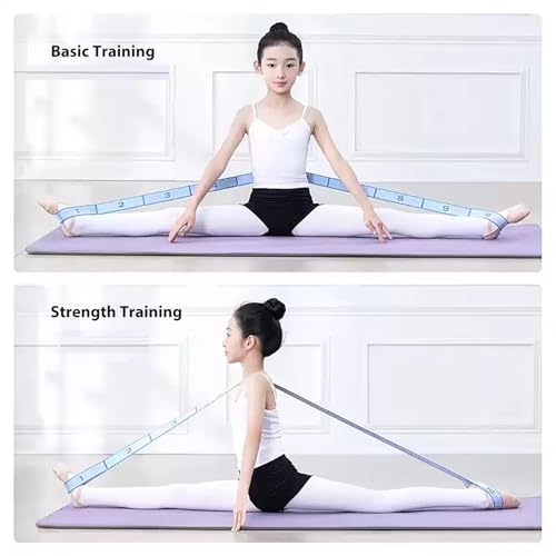 Multi-Loop Yoga Stretching Strap, Non-Slip High-Elastic Resistance Band for Pilates, Gymnastics and Daily Flexibility