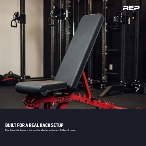 Rep Fitness 조절 가능한 벤치 – AB-3000 FID – 플랫/인클라인/디클라인 - color: 화이트.
