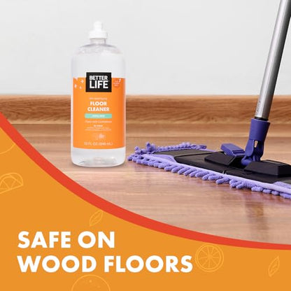 Better Life Floor Cleaner - Liquid Multipurpose Cleaner for Wood, Tile, Laminate, Vinyl, Bamboo - Hardwood Floor Cleaner for Mopping - Citrus Mint 32oz - size: 32 Fl Oz (Pack of 1)