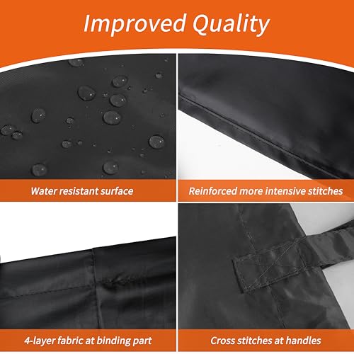 Polecasa 2 Pack Extra Heavy-Duty Laundry Bag with Handles, Black, 28x36" - color: Black, size: 28" x 36" | 2 Pack