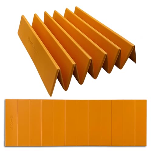 Folding Yoga Mat, TPE Folding Yoga Mat, Foldable Exercise Mat for Yoga, Pilates, Floor Workouts, Compact Design, Travel Friendly, Ideal for Home & Gym, Knee pad, Kneeling pad, No Roll Mat - color: Orange