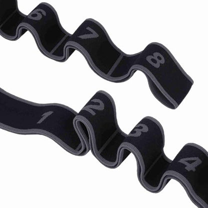 Exercise Strap Yoga Stretch Assist Strap with 8 Numbered Loops, Band for Yoga Pilates Dance and Gymnastics Workout, People Dancing Assistance(Grey)