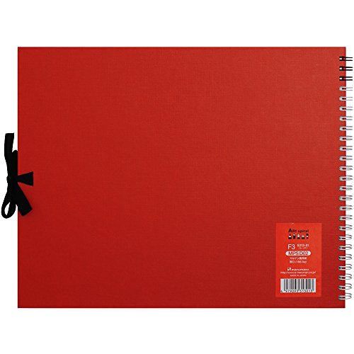 Maruman Art Spiral Sketch Book, F3, 8.74" x 11.26", 24 Sheets, Red | Drawing Pad With Acid-Free Art Paper & Twin-Wire Binding, Premium Drawing Paper Sketchbook, Sketch Pad Made in Japan - color: Red, size: F3 (8.74" x 11.26")