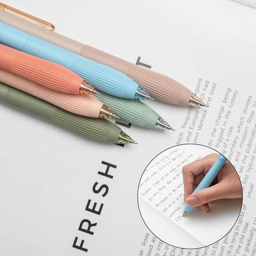 Linbsunne Gel Pens, 0.5mm Black Ink Pens Quick Dry, Macaron 12 pcs | Fine Point Smooth Writing Pens with Comfort Grip Retractable Pen for Nurses Teacher, Journaling, Office School Supplies - color: Macaron 12pcs
