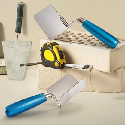 Peohud 2 Pieces Drywall Corner Tool Set, Inside and Outside Corner Knife, Stainless Steel Corner Trowel, Concrete Finishing Tool for Plastering Bricklaying Corner Finishing Work
