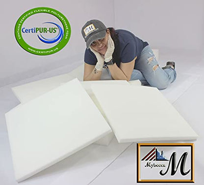 Mybecca Upholstery Foam Cushion Sheet High Density,4H x 24 W x 72 L - color: White, style: 4x24x72