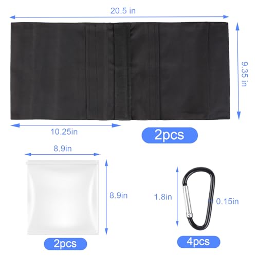 Rindion 2 Pack Sand Bags, Black Sand Bags for Weight, Heavy Duty Sandbags for Umbrella Base, Photography Video Equipment, Light Tripod, Fishing Chair, Sports, Backdrop Stand, Camping, Tent