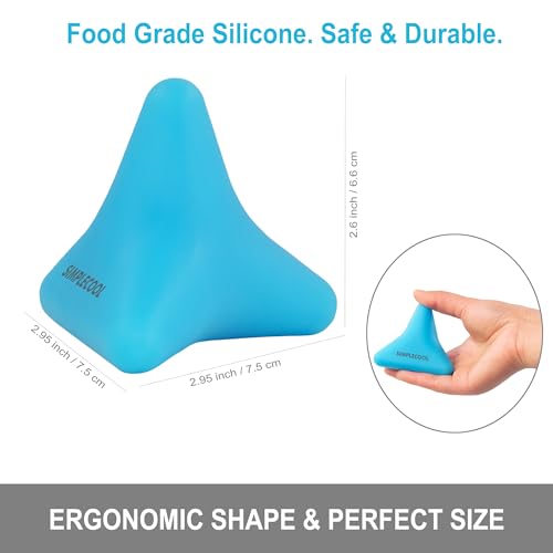 Manual Trigger Point Massage Tool Small Massager Ball 3″×2.6″ Blue - color: Blue