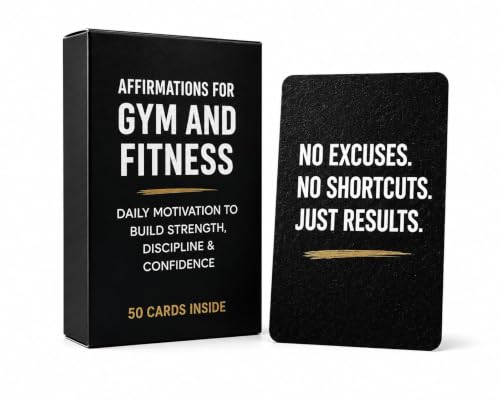 Isaac Liev Daily Affirmations for Women & Men – Motivational Affirmation Cards Deck for Wealth, Self-Love, Discipline, Anxiety Relief, Success Mindset & Inspiration | Empowerment Gift Idea for Adults (Gym & Fitness Affirmation) - style: Gym & Fitness Affi