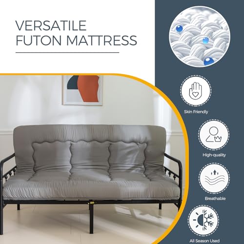MAXYOYO 6" Extra Thick Japanese Floor Mattress Twin Folding Futon Mattress - color: Dark Grey, size: Twin