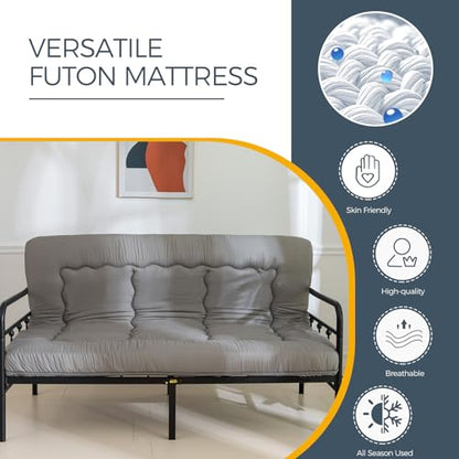 MAXYOYO 6" Extra Thick Japanese Floor Mattress Twin Folding Futon Mattress - color: Dark Grey, size: Twin