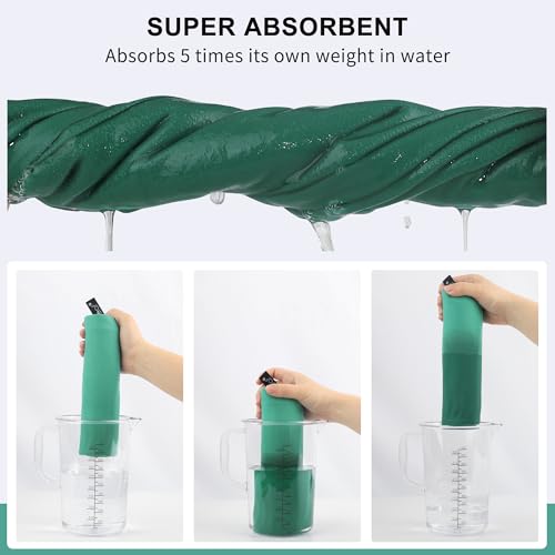 Rainleaf 극세사 타월 퀵 드라이 캠핑 & 여행 & 체육관 타월 컴팩트 - color: 애플 그린., size: 72.00 x 40.00 인치