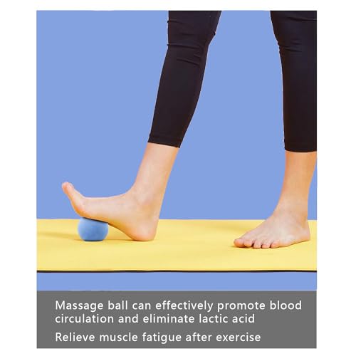 Japanese Craftsmanship Physical Massage Therapy Ball Set - Ideal for Yoga, Deep Tissue Massage,Yoga & Trigger Point Treatments. Set - 2 Extra Firm Balls W/Mesh Bag, Blue