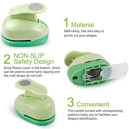 UCEC 1 Inch Circle Punch, Circle Hole Punch, Paper Punch, Paper Punches Craft Handmade Paper Punch for Crafting Scrapbooking Cards Arts Fun Projects - color: Circle, size: 1 Inch