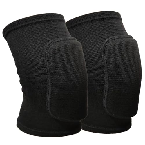 Anti slip sponge, soft and breathable men's, women's, girls', and children's black knee pads suitable for sports scenes such as volleyball, football, dance, yoga, wrestling, running, cycling, etc (Black, Large) - color: Black, size: Large