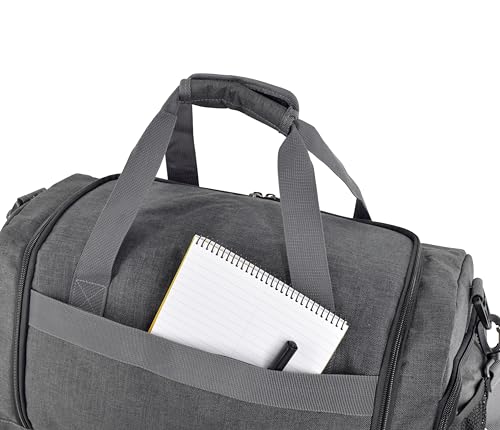 Ultimate Gym Bag 2.0: The Durable Crowdsource Designed Duffel Bag with 10 Optimal Compartments Including Water Resistant Pouch - color: Charcoal, size: Medium (20")