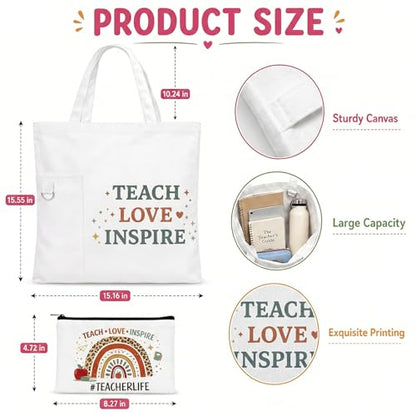 Teacher Tote Bags for Travel Shopping, Teacher Appreciation Gifts - color: Style-2