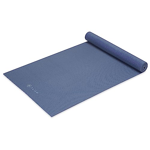 Gaiam Yoga Mat - Premium 5mm Solid Thick Non Slip Exercise & Fitness Mat for All Types of Yoga, Pilates & Floor Workouts (68" x 24" x 5mm) | Premium non-slip mat in solid colors. Cushioned support for yoga, Pilates & floor workouts at home or studio. - co