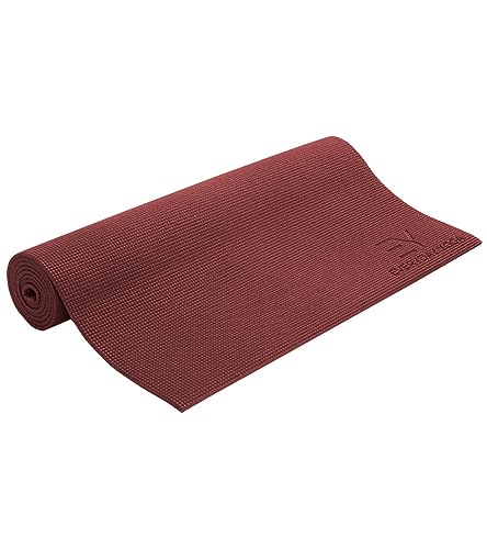 Everyday Yoga Deluxe Mat, Spacious 72"x24" Non-Slip, 3-5mm Extra Thick - color: Merlot, size: 3mm Thick