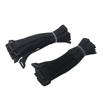 YiwerDer [30 Pack] 8 Inch Hook and Loop Straps Reusable Fastening Cable Strap, Durable Self Adhesive Cable Ties to Keep Your Place from Tangled Messes of Cord - style: 8" x 0.6Inch
