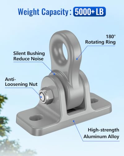 Heavy Duty Swing Hangers, Indoor-Outdoor Hooks, 2-Pack - color: 2 Pack Silver