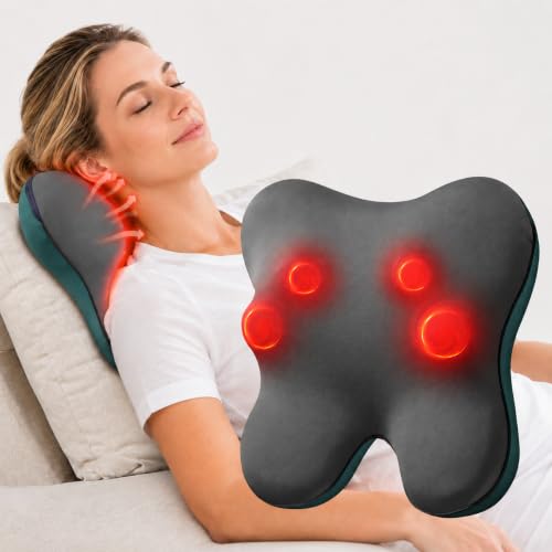 BOB AND BRAD Back Massager with Heat FSA Eligible/HSA Eligible, EZBack Corded Back Massager for Pain Relief Deep Tissue, Shiatsu Back and Neck Massage Pillow, Soothing Full-Body Relief for Women Men - color: Forest Green