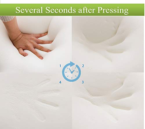 Comfort Memory Foam Neck Roll and Cervical Bolster Round Pillow with Removable Washable Soft Cover for Spine and Neck Back Lumbar Leg Vertebra Support (18"x3.5" Pillow Firm) - size: 18"x3.5" Pillow Firm