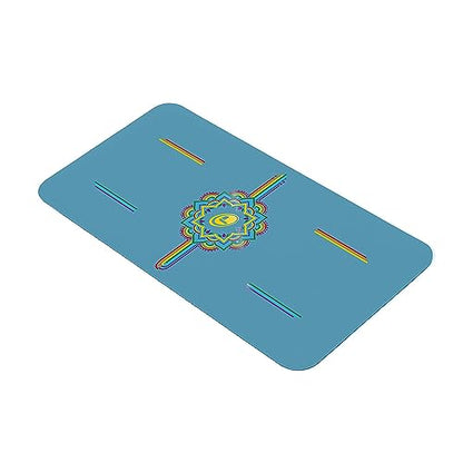Liforme Yoga Pad - Revolutionary Alignment System, Advanced Non-Slip Grip | Eco-friendly, Non-Toxic, Sweat-Resistant, 4.2mm thick pad for knee, elbow and hand support during Yoga, Free Yoga Bag - color: Blue Sky