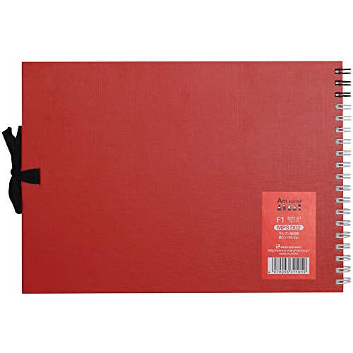Maruman S311-01 Sketchbook F1 Art Spiral Drawing Paper, Thick, Red, 24 Sheets - color: red, size: F1 (5.83" x 8.27")