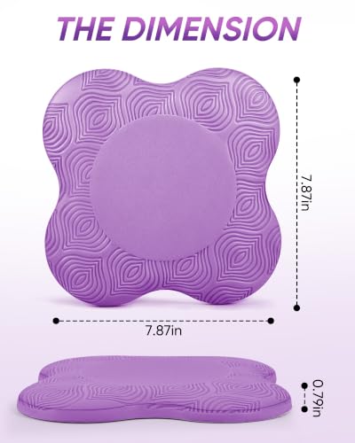 2-4 Pack Yoga Knee Pads, TPE Cushion for Pilates Exercise - color: purple
