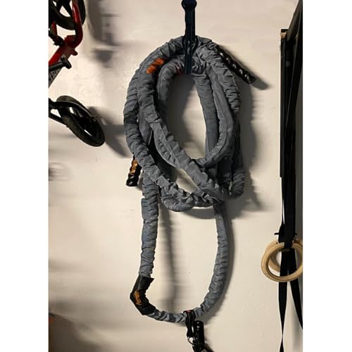 Pmsanzay Exercise Rope Storage Hanger, Wall-Mounted Heavy Duty Metal Battle Rope Storage Hook Bracket,Rope Storage Rack for Exercise Rope Battle Rope in Home Gym or Commercial Gym