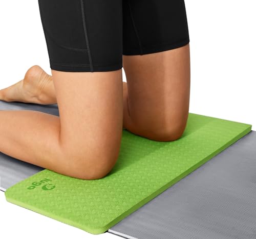 IUGA Yoga Knee Pads Cushion Non-Slip Knee Mat for Elbows Wrist Pain in Yoga Planks Floor Exercises Portable Extra-thick Cushioning - color: Green