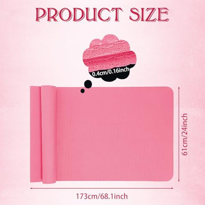 LEIFIDE 10 Pack Yoga Mat Bulk 68'' x 24'' x 4mm Thick Yoga Mat - color: Pink,Blue