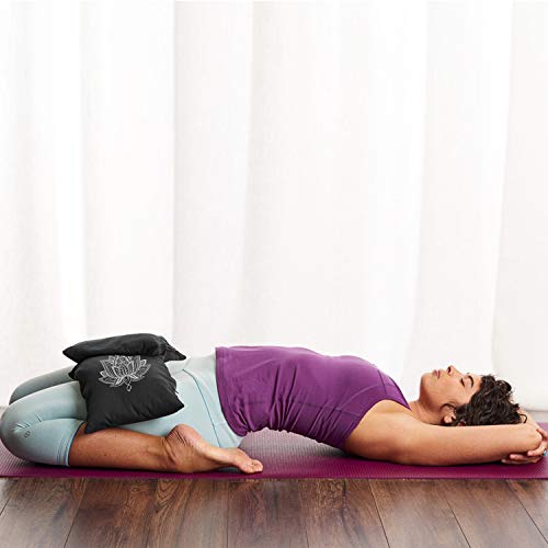 Yoga Sand Bag Cotton Unfilled for Yoga Weights and Resistance Training - color: Black
