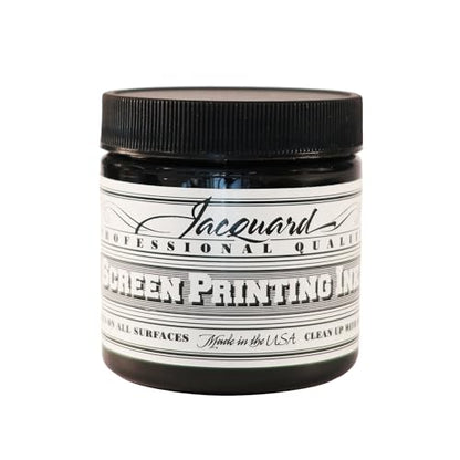 Jacquard Professional Screen Print Ink, Water-Soluable, 4oz Jar, Black (117)