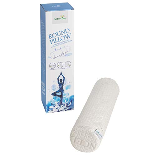 Support Neck Roll Pillow - Cervical Bolster with Comfort Memory Foam Support for Spine, Neck, Back, Lumbar - Removable Washable Soft Cover- 18 x 4.5 inch for Stress Pain Relief - size: 18"x4.5" Pillow