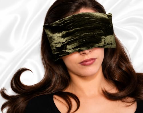 Handmade Luxe Serenity Eye Pillow - All-Natural Flaxseed - Unscented or Lavender Scented – Weighted Eye Mask for Yoga, Meditation, Hot & Cold Therapy - color: SPRING GREEN, style: UNSCENTED