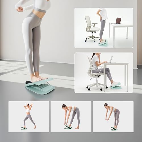 PROIRON Slant Board, Adjustable Calf Stretch Board, Thick Heel Pad for Comfort Stretching, Calf Stretcher Incline Board, Anti Slip Surface & Base for Safe Exercise, Ankle Heel Mobility, 10"x10" - color: Green